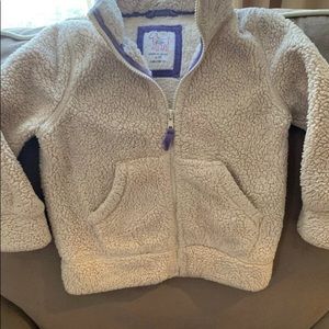 Mini Boden 4-5 teddy bear Sherpa girls jacket
